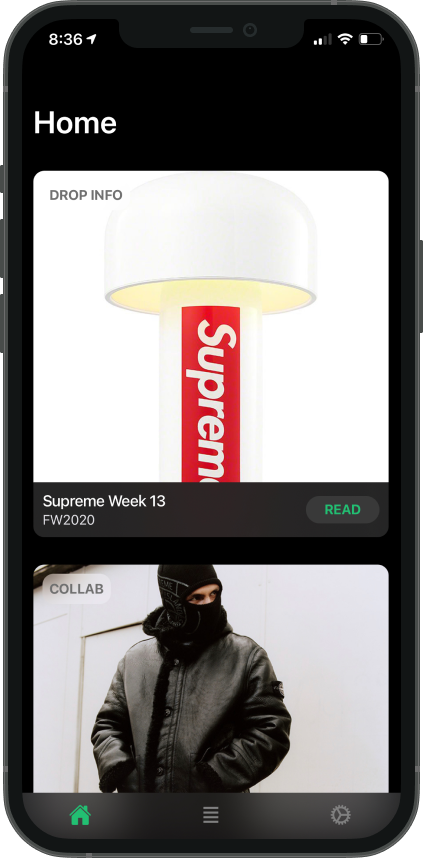 image of the home feed